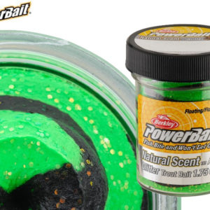 Berkley PowerBait Aniseed Glitter-Black/Springgreen Twist