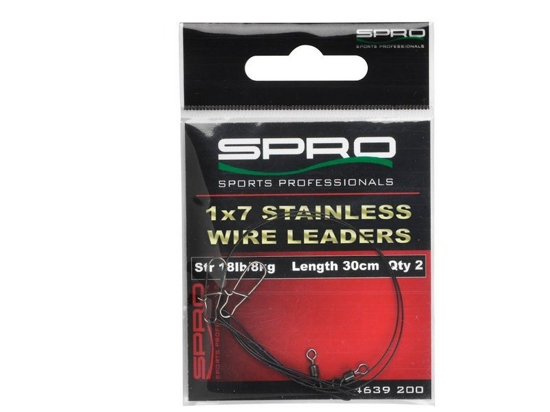 SPRO Stainless Wire Leaders - stålforfang-30cm (8kg)