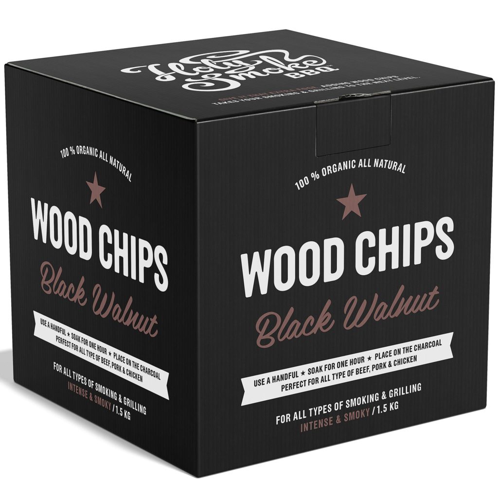 Holy Smoke BBQ Smoke Wood Chips, 1,5 kg, valnød