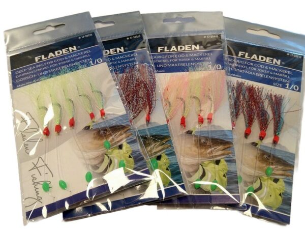 Fladen Glitter Feather Rig 1/0-Chartreuse